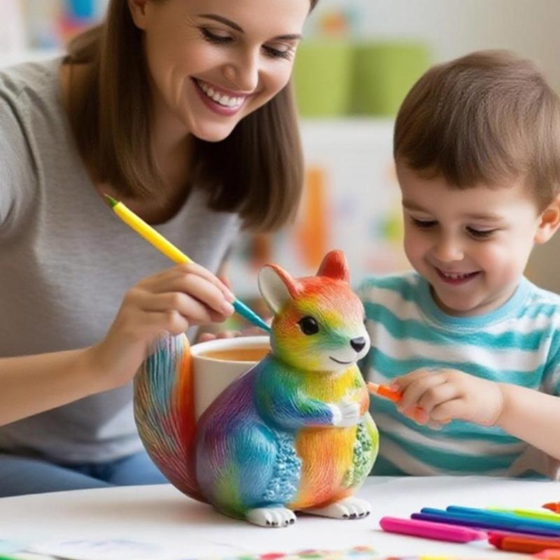 Praktyczne Solidne Silikonowe Akcesorium do Formy na Doniczkę Wiewiórki Przenośne na Prezenty Ręcznie Robione i Akcent Domowy