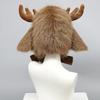 Soft Plush Hat Lightweight Warm Winter Hat Windproof Novelty Antler Ears Hat