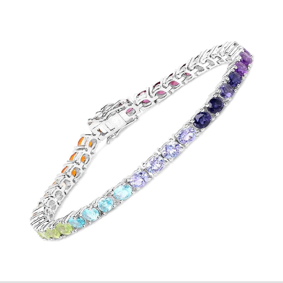 

Multi Stone Tennis Bracelet -925 Sterling Silver