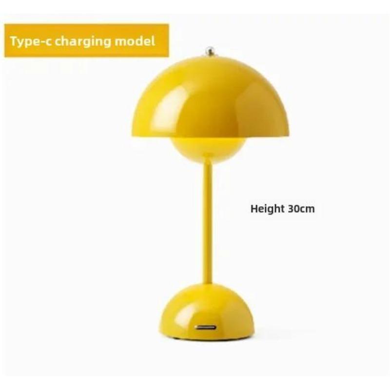 

Датский дизайнер настольные лампы Bud креативный светодиодный светильник в форме гриба сенсорный выключатель Макарон ночник для спальни бар гостиная жёлтый