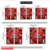 2pcs 2D Flat Printing Christmas Drapes Merry Christmas Holiday Scene 100% Polyester Fabric Without Electricity 0 Use for