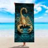 Mermaid Tail Beach Towel 2D Flat Printed Peach Skin Bath Towel Soft Quick Dry For Summer Vacation Pool Seaside
