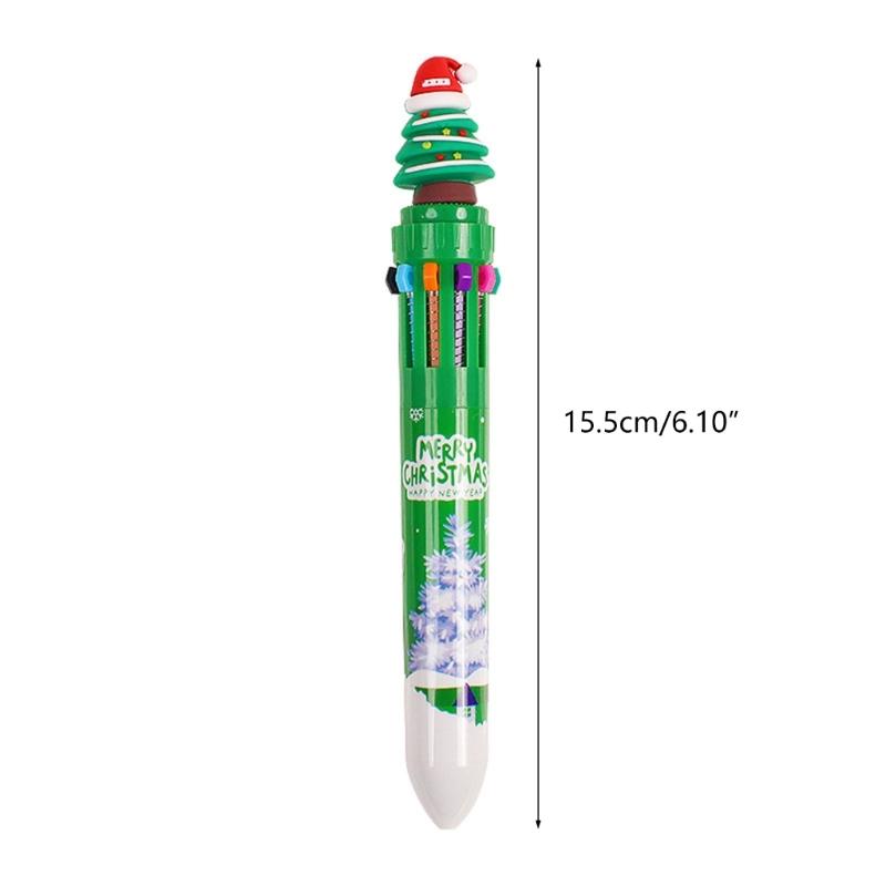 Christmas Pen Retractable Ballpoint Pen Christmas Party Favor Supplies for Kid Student Calss Reward
