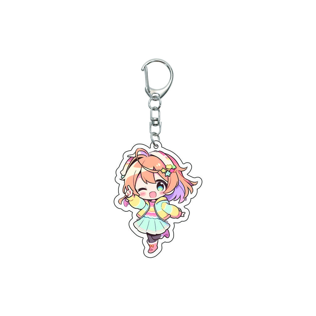 55MM Anime banG Dream Keychain Toyama Kasumi/Saya Yamabuki/Hanazono Tae Key Chain Acrylic Model Plate Christmas Gifts