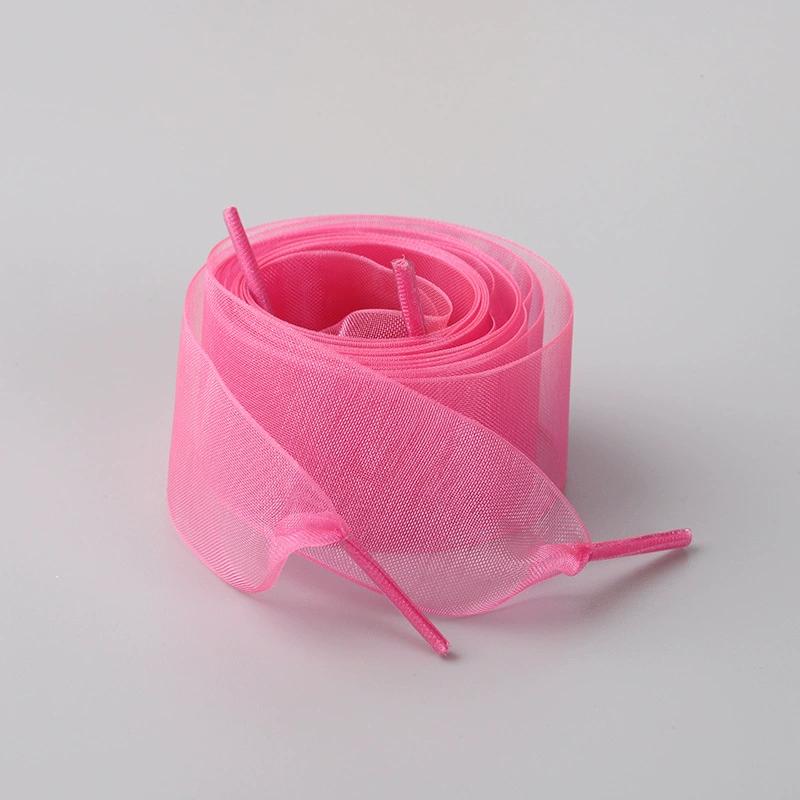 1Pair Women's Soft Casual Flat Shoestrings for Sneaker 2.5CM Wide Shoe Accessories Shoe Laces Silk Satin Ribbon Shoelaces