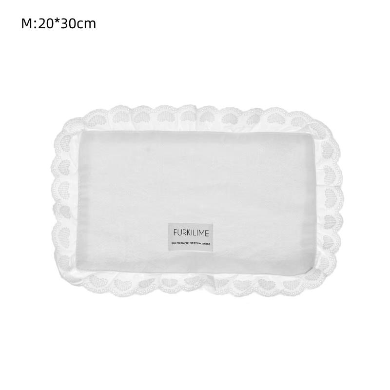 Jogos Americanos de Renda Para Mesa Guardanapos de Algodão Pratos Macios Franzidos Decoração de Casamento Presente de Aquecimento Decoração de Mesa Festa