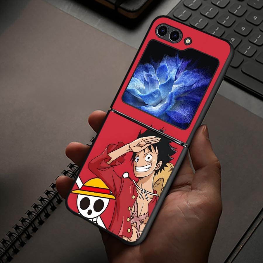 Hard Phone Cover Case for Samsung Galaxy ZFlip4 ZFlip3 ZFlip7 FE Z Flip 7 6 5 4 3 ZFlip6 ZFlip5 One Piece Cool Luffy Ace