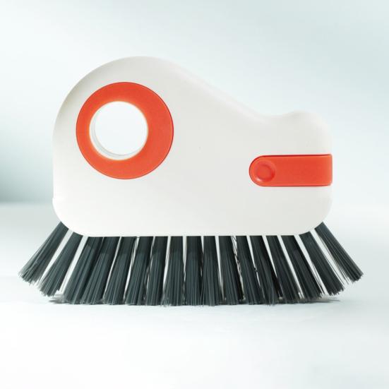 2Pcs 2-in-1 Window Track Cleaning Brush with Hard Bristles Ergonomic Handle Gap Brush Scraper Groove Cleaner Tool