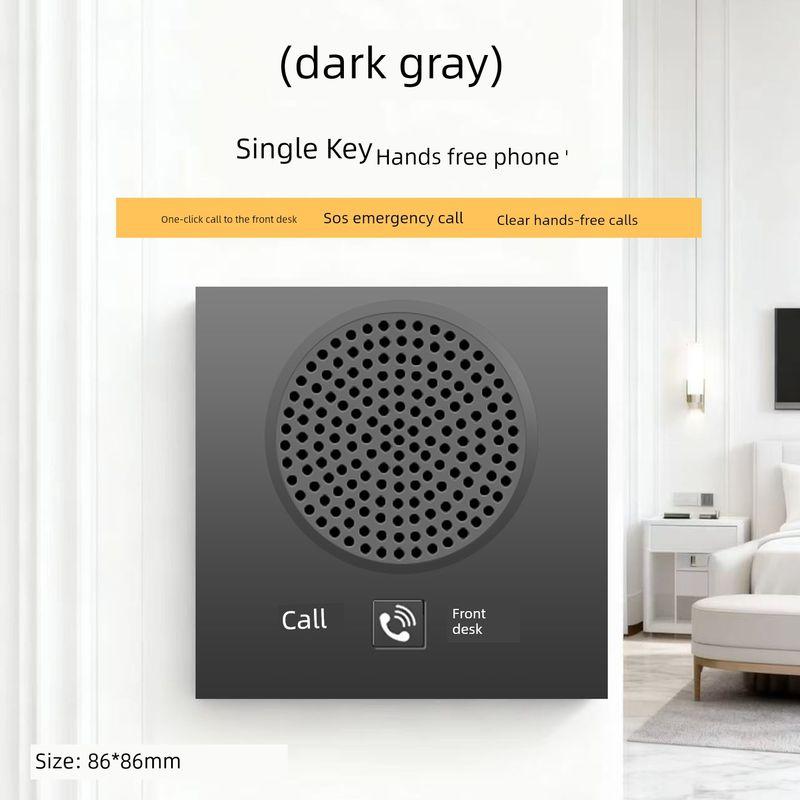 Telefon de perete încastrat pentru hotel, tip 86, cu apelare rapidă printr-o singură atingere, difuzor hands-free de înaltă definiție, apelator de urgență dedicat pentru spitale și școli
