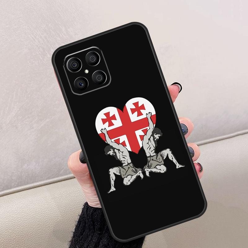 Georgia Grunge Flag For Honor Magic 7 6 5 8 Pro Case For Honor 200 Lite 400 70 50 X8c X8b X9a X9b X9c X9d Win RT