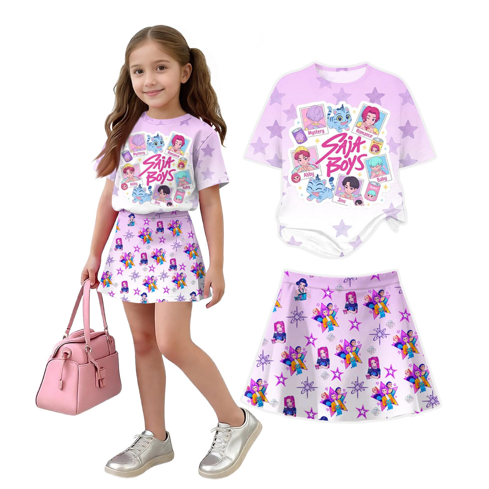 

Infant Newborn Baby Girls Boys Loose Print T-shirt+Pants Print Outfits Set 120