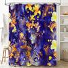 Blue Floral Shower Curtain with Woman's Face Bath Decor for Bathroom 3D Printed Waterproof Custom Size Available (180x240cm)