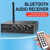 VAORLO Bluetooth 5.3 Audio Receiver+Coaxial DAC Converter+USB U-Disk Play+6.5 Micrphone Karaoke Wireless Adapter 3.5MM AUX RCA