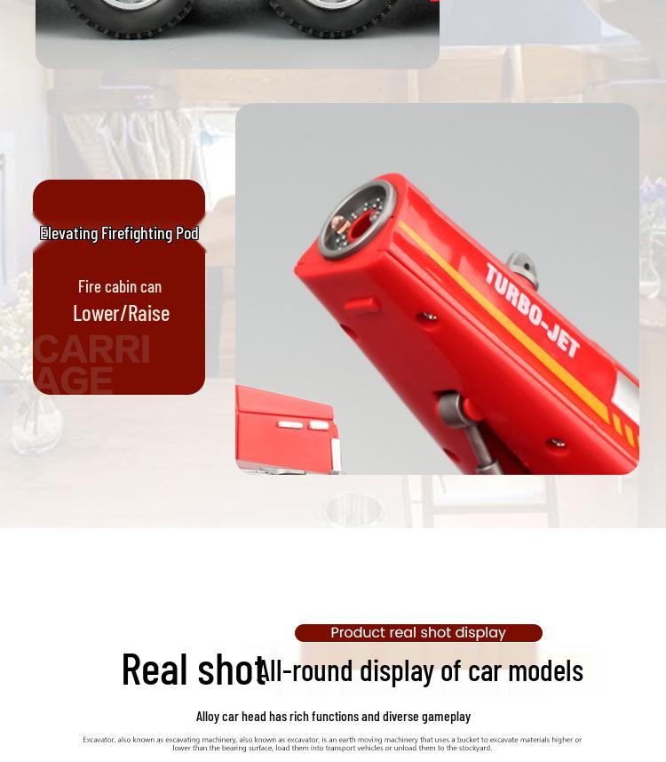 Boxed Alloy Fire Truck Model for Kids – 1:32 Scale