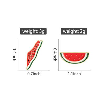 Spille Smaltate Anguria Spille Spilla Pace Mondiale e Amore Spille da Bavero Abbigliamento Cartone Animato Frutta Gioielli Regalo per Amici