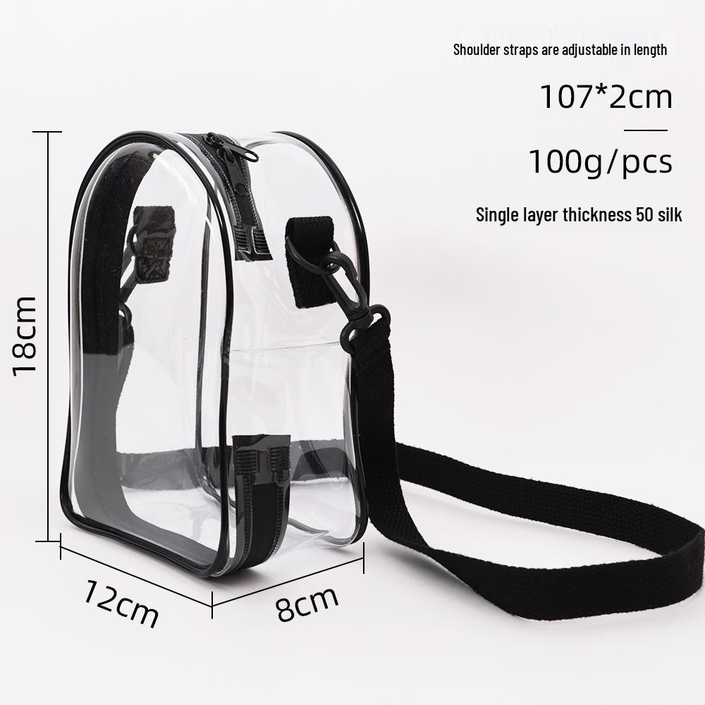 PVC Transparent Single-Shoulder Crossbody Bag - Waterproof, Portable Coin Storage for Gym & Beach
