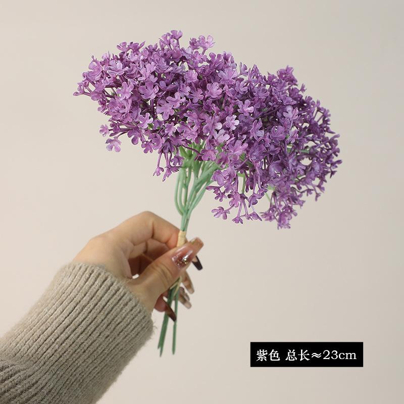 Soft Rubber High Quality Artificial Baby's Breath Bouquet 3 Stem Gypsophila Fake Flowers Wedding Home Party DIY Floral Decors