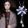 Luxury Non-Fading Korean Fashion Sweater Necklace: Autumn/Winter Women's Niche Design Pendant