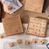 25Pcs Vintage Wood Stamp Flower Butterfly Themed Stamp for Scrapbooking Card Making Journal Photo Album and Packaging