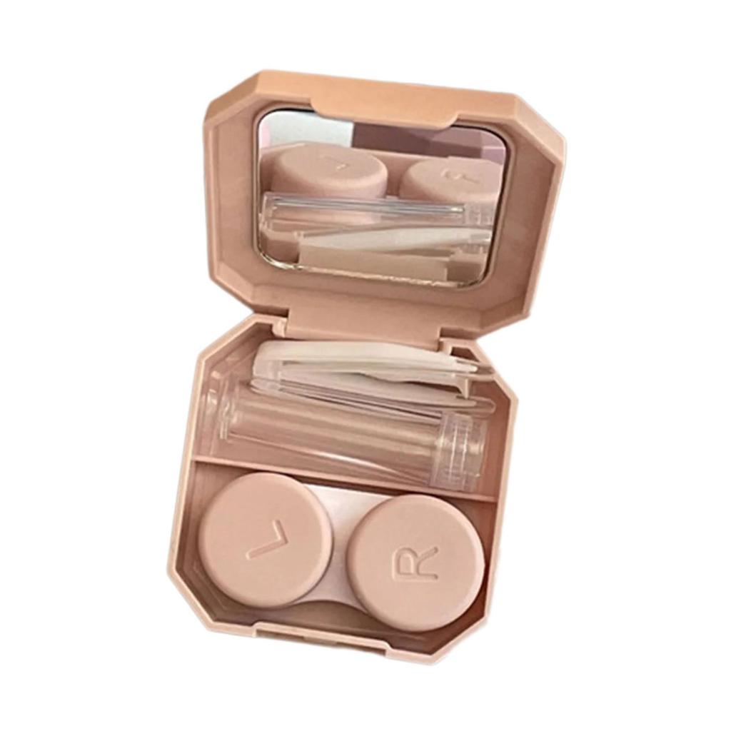 Portable Contact Lenses Case Remover Tool with Cover Travel Easy Carry Plunger Suction Cup Applies Contacts Safely