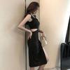 Temperament Slim Slim Waist Split Ladies All-match Bottoming Dress