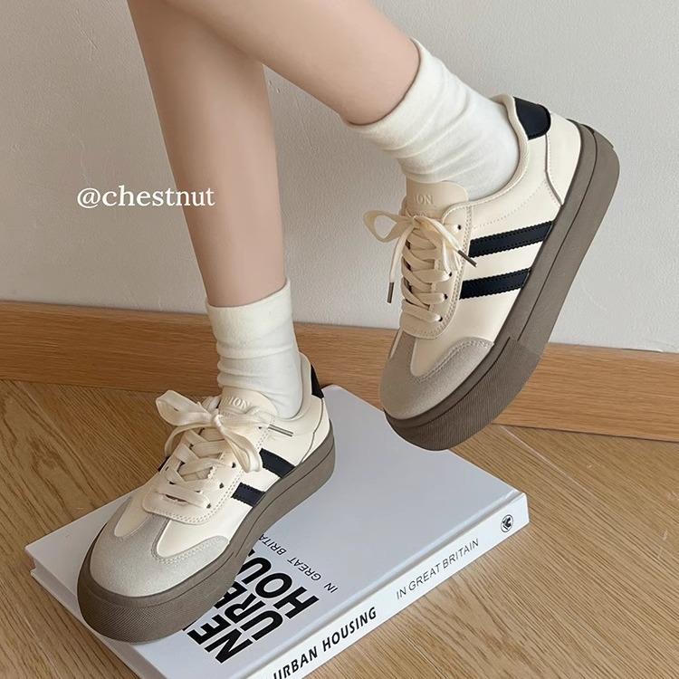 New Forrest Gump shoes women's shoes 2025 popular spring ultra-light and thin board shoes casual sports shoes platform white German training shoes