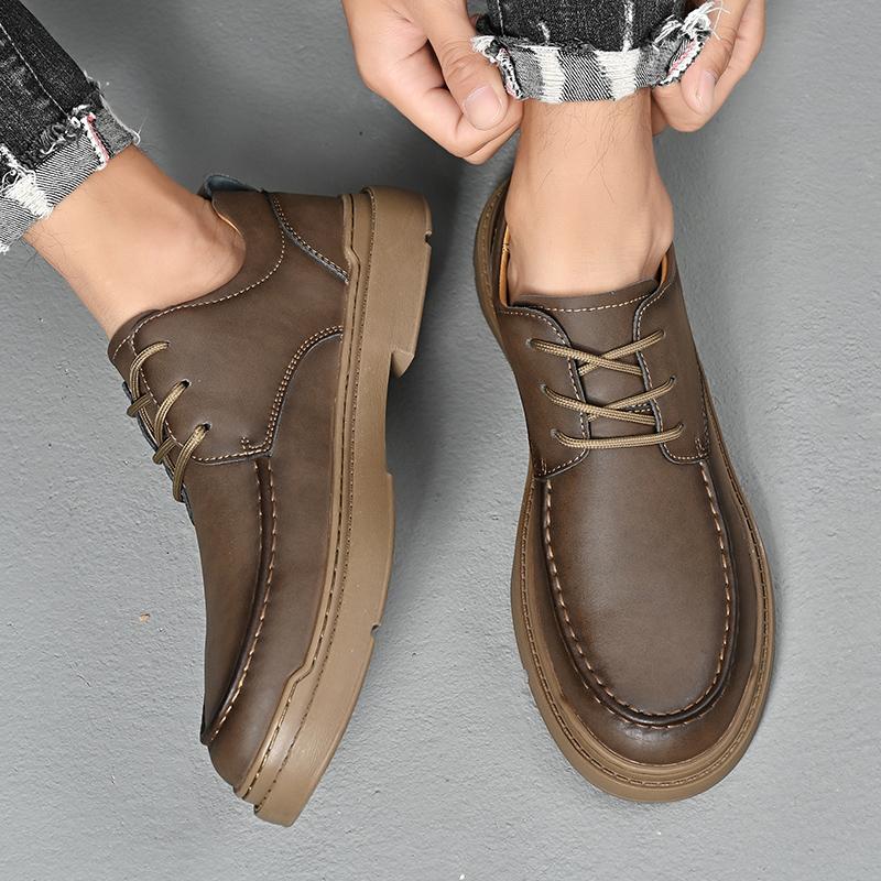 Casual Men's Leather Shoes Trendy Minimalist Design Style Outdoor Fashion Party Daily Business Office Youth Men's Quality Shoes