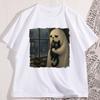 Meh Ghost Tshirt Unisex Unisex Black Cat Tee Funny Halloween Graphic T Shirts Cotton Loose Round Neck Printed Tshirts Clothing