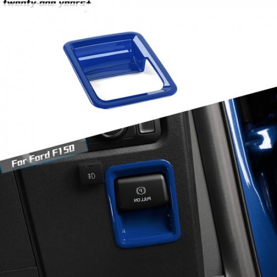 Blue Interior Handbrake Switch Panel Cover Trim For Ford F150 2021+ Accessories