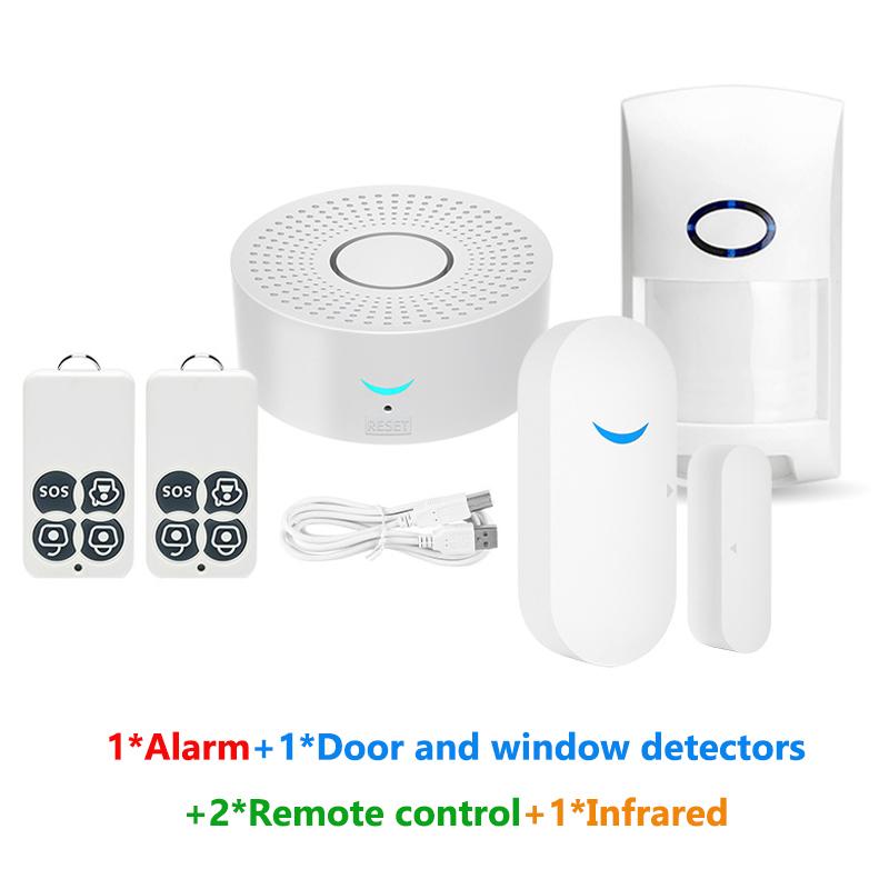 Tuya WiFi Smart Home Alarm System 433MHz Burglar Security Alarm Siren Smart Life App Control Wireless Home Alarms System Kits