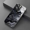 Case For iPhone 17 Pro Max 16 15 14 13 12 11 7 8 Plus 17Air 16E XR XS X Black Marble Gradient Pattern Tempered Glass Phone Cover