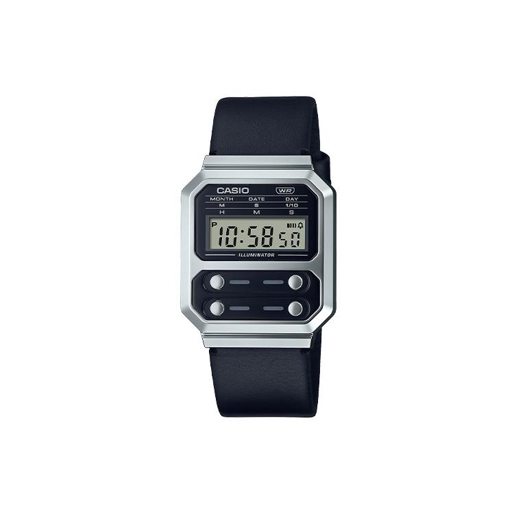 CASIO Unisex VINTAGE Series 40.7mm Gray Watch A100WEL-1A A100WEL-1A Black Dial