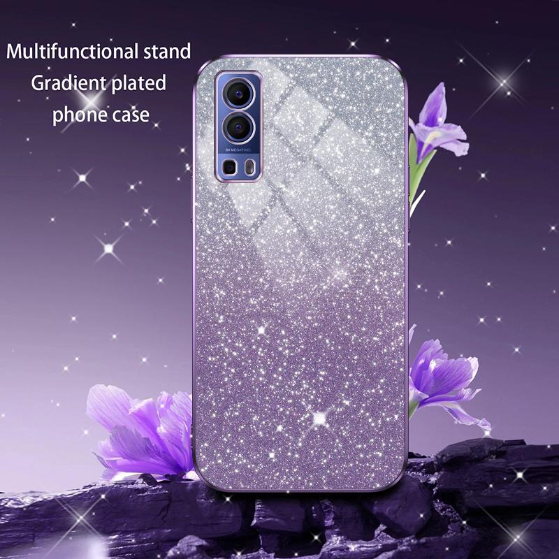 Pentru VIVO Y72 5G IQOO Z3 Husă de Telefon Luxury Electroplată cu Sclipici Pentru Vivo Y72 5G IQOO Z3 Huse Husă Protectoare Moale Transparentă pentru Spate