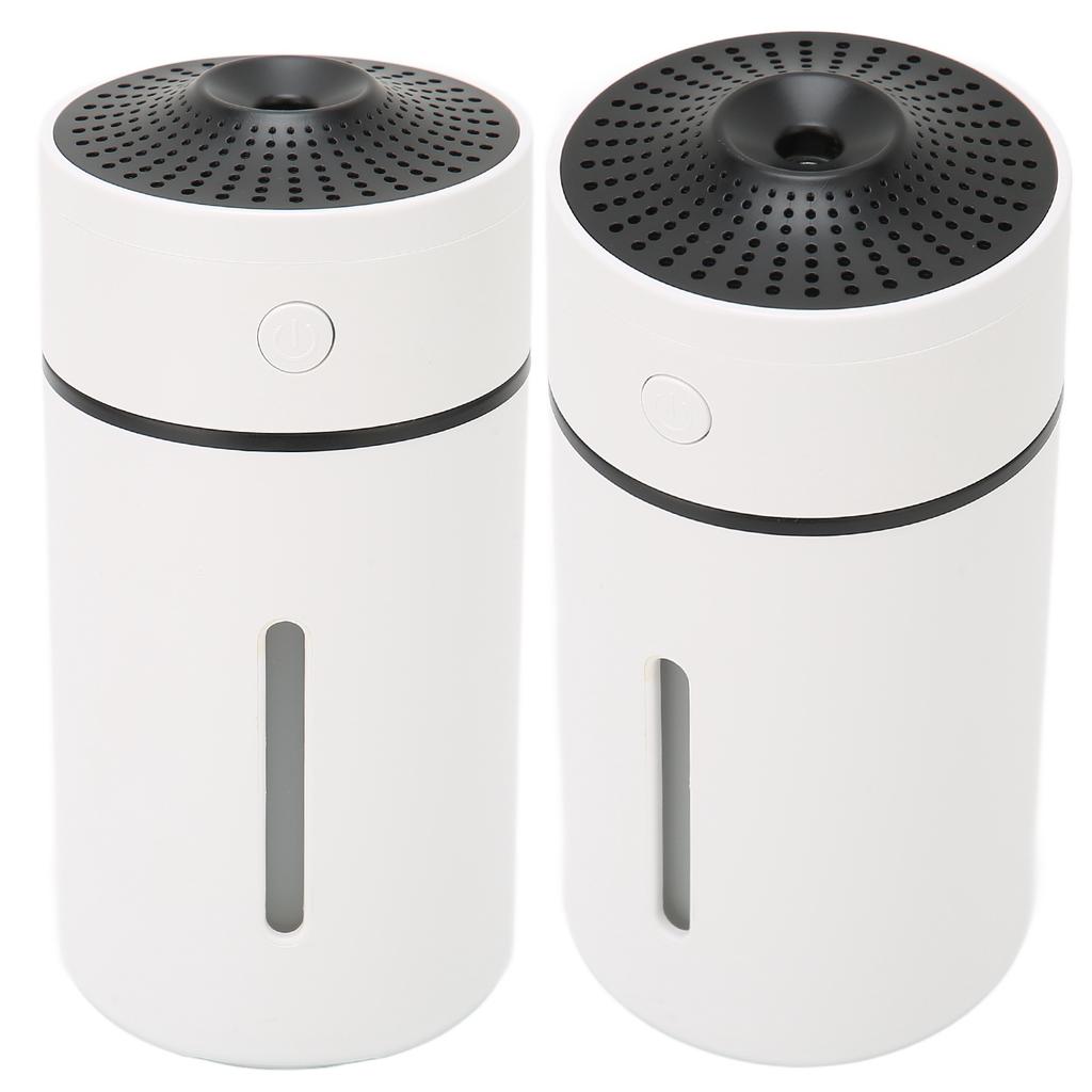 Car Humidifier Super Quiet Portable Mini USB Humidifier with 2 Mist Modes for Car Office Room BedroomWhite