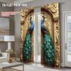 2Pcs Peacock Gothic Art Digital Printed Window Curtain With Rod Pocket Suitable For Living Room Kitchen Bedroom Study Dining