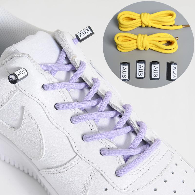 Buy 1Pair No Tie Shoelaces Round Elastic Shoe Laces for Kids and Adult