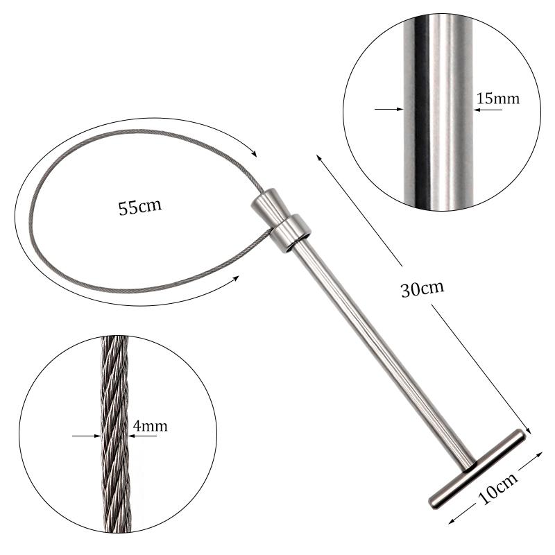 1Pcs Wired Catching Pig Lasso Baoding Pig Head Grab Pig Device Pig Equipment Convenient Safety Copper Handle