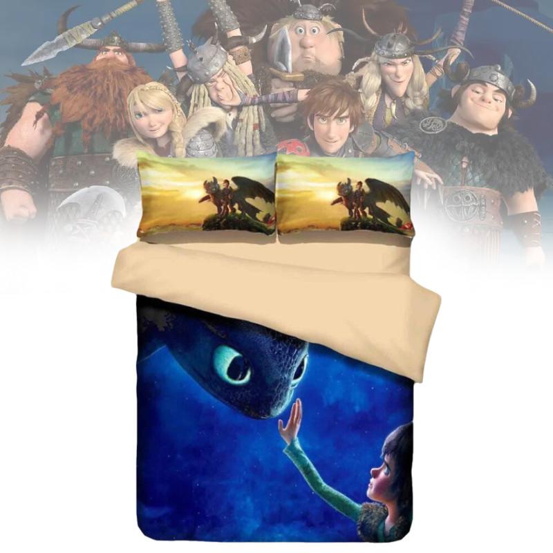 Vibrant 3 Piece Digital Printed 3d Quilt Cover Set Ideal For Kids Cartoon Theme