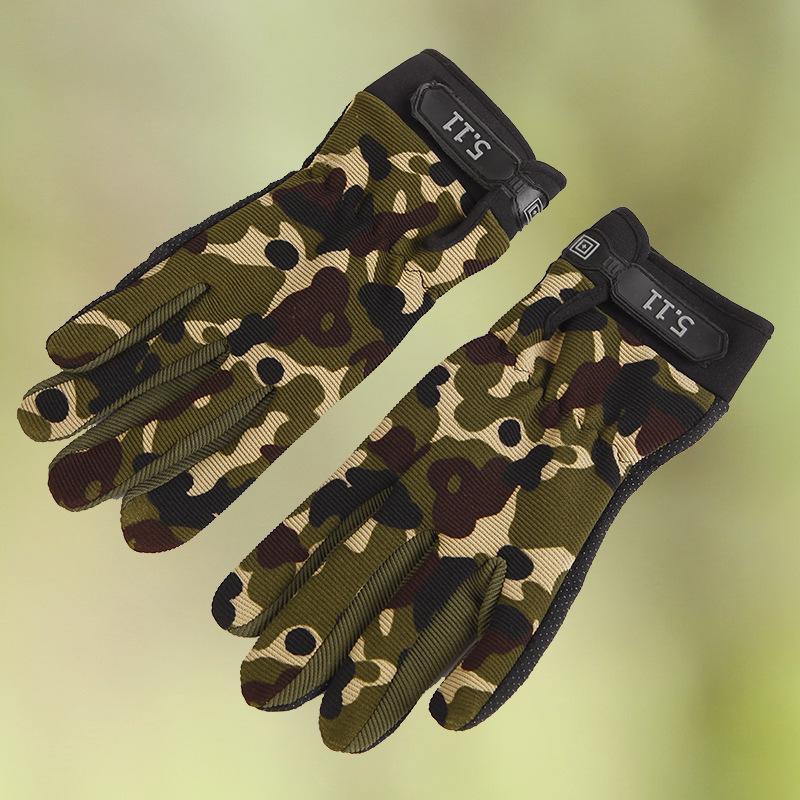 Men s Tactical Sports Long Finger Gloves for Driving & Fitness камуфляжный