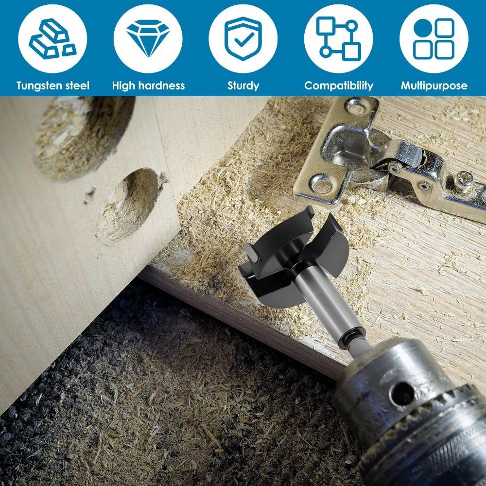 35mm Hinge Hole Opener Hex Hinge Positioning Drill Bit Woodworking Wood Auger Cutter  Door