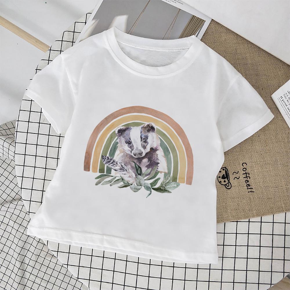 Kids Fall Summer Comfy Child Tops Cute Funny Cartoon  Clothes Short Sleeve Tee Shirt