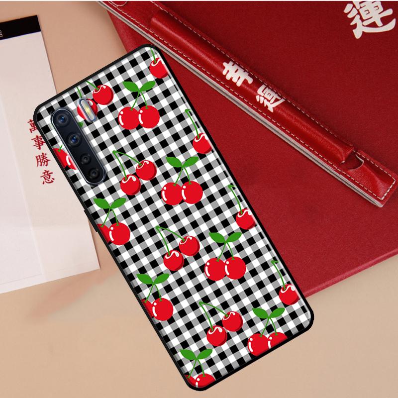 Food Fruit Red Cherry Case For Oppo A78 A38 A80 A60 A40 A18 A98 A58 A96 A76 A16 A94 A74 A54 A15 A17 A57 A77 A5 Pro