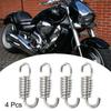 Motoforti 2Pcs 4Pcs 6Pcs 43mm 58mm Muffler Exhaust Pipe Spring for Motorcycle Universal Stainless Steel Silver Tone