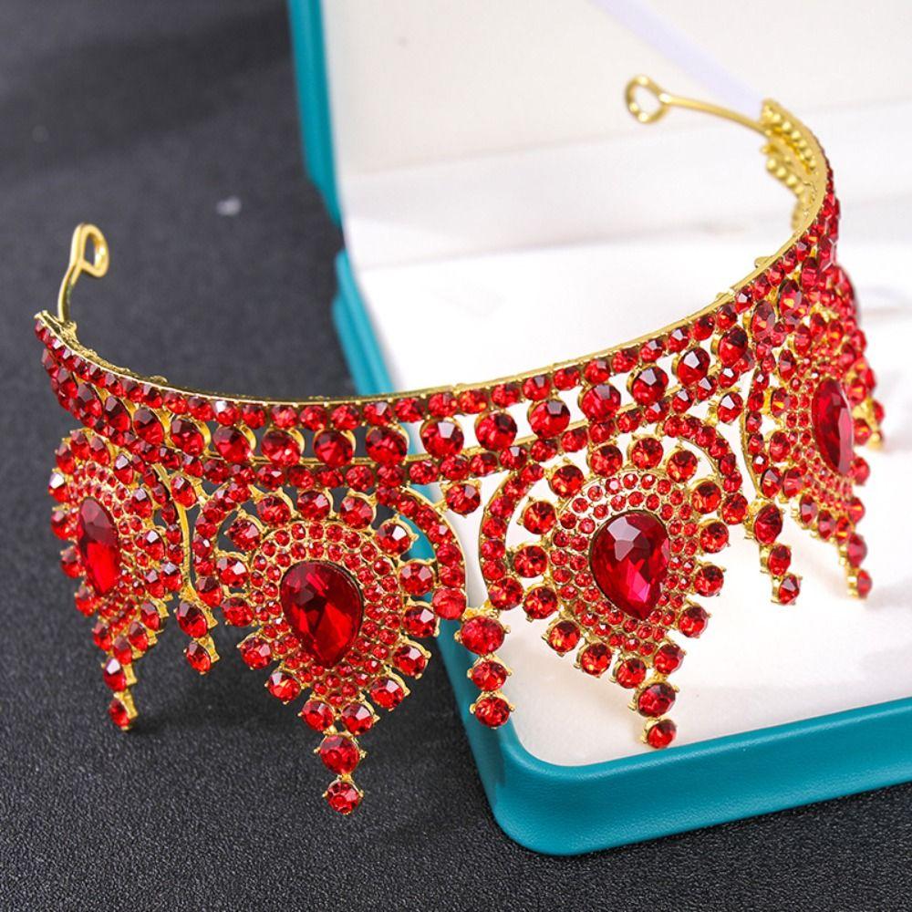 Elegant Crystal Crowns Luxury Bridal Tiara Hair Accessories Rhinestone Crown Costume Party
