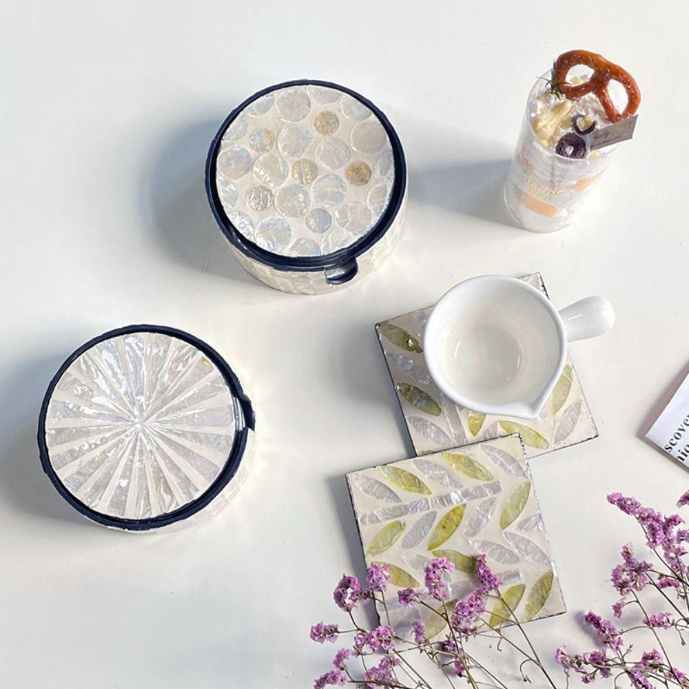 

6 Pcs Square/Round Heat Insulation Cup Pad Patchy Placemat Craft Teacup Mat Dish 1 Pc Style C