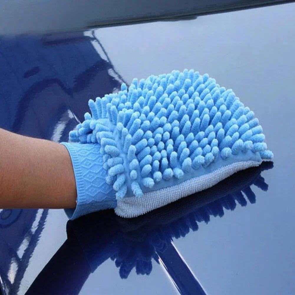 10PCS Car Wash Gloves Chenille Coral Fleece Gloves Washing Wiper Car Cleaning Towel Auto Dust Washer Mitt  Accessories