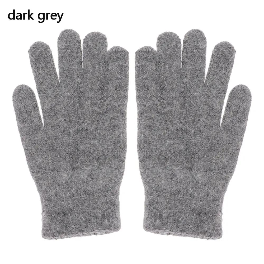 Elastic Full Finger Gloves Warm Thick Cycling Driving Women Men Winter Warm Knitted Woolen Outdoor Gloves