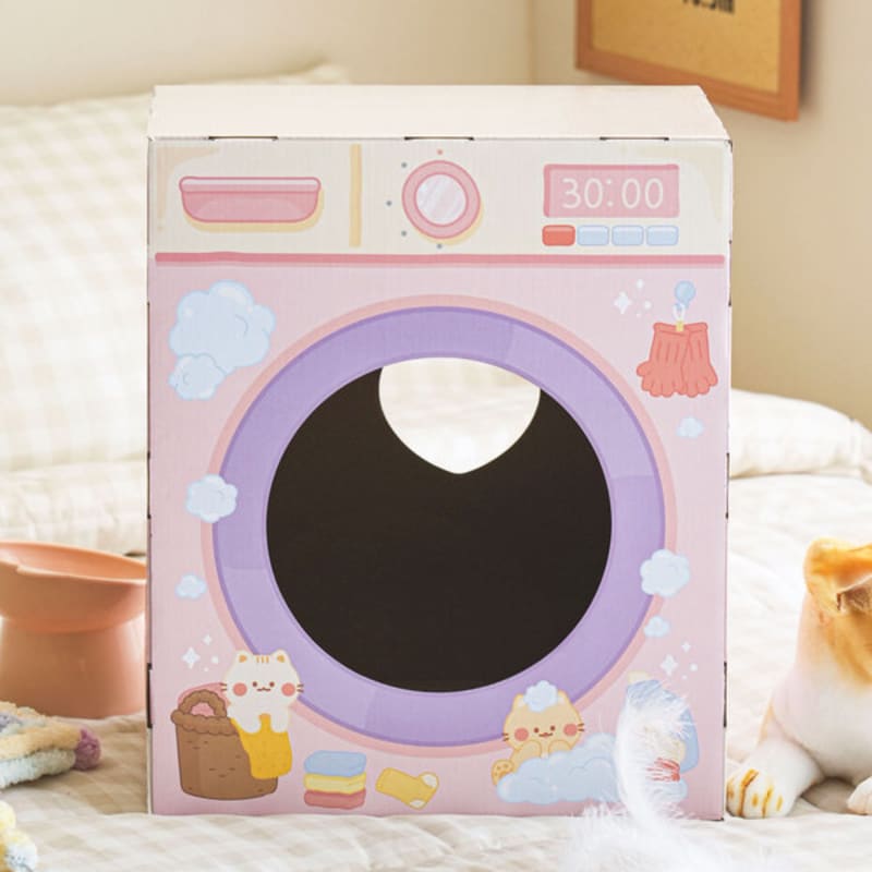 [Pet] Washing Machine-Shaped Scratch House