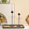 Bowknot Iron Taper Candle Holders Candlestick Holders Decorative Candle Stand for Wedding,Dining Table,Home Decors