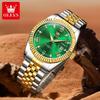 Oulishi Men's Quartz Watch: Single Calendar, Solid Band, Business Waterproof, Luminous